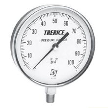 Picture of Trerice 620B4502LD30/0 - 4.5" 620B Series Utility Gauge, 1/4" NPT Lower Mount, 30" Hg