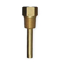 Picture of Trerice 76-3M2 Thermowell - 1/2" NPT Thread, 9.0" Stem, Brass Body