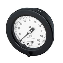 Picture of Ametek/US Gauge 132502 - 6.0" 1901 SOLFRUNT Series Process Gauge, 1/2" NPT Lower Mount, 30" Hg to 15 psi