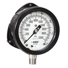 Picture of Ametek/US Gauge 132502 - 6.0" 1901 SOLFRUNT Series Process Gauge, 1/2" NPT Lower Mount, 30" Hg to 15 psi