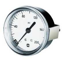 Picture of Ametek/US Gauge 138029A - 3.5" P-844U Series Panel Mount Gauge, 1/4" NPT Center Back Mount, 200 psi