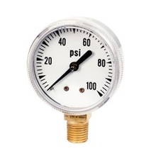 Picture of Ametek/US Gauge 146989A - 1.5" 590 Series Utility Gauge, 1/8" NPT Lower Mount, 15 psi