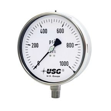 Picture of Ametek/US Gauge 256001 - 2.5" 656 Series Liquid Fillable Gauge, 1/4" NPT Lower Mount, 30" Hg to 15 psi