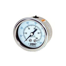 Picture of Ametek/US Gauge 253027A - 2.5" 1553 Series Liquid Fillable Gauge, 1/4" NPT Center Back Mount, 30 psi