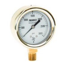 Picture of Trerice 875LFB2502LA300 - 2.5" 875LFB Series Utility Gauge, 1/4" NPT Lower Mount, 300 psi