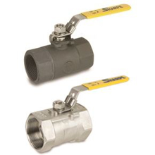 Picture of Sharpe SV50B74002 Carbon Steel, 2-Piece Seal Weld Ball Valve - 1/4" NPT Threaded, RTFE Seat