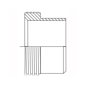 Picture of Alfa Laval 011331 1-1/2", NPT, 32 Microinch Mechanical Polished Inside/32 Microinch Polished Outside, 304 Stainless Steel, Bevel Seat, Ferrule