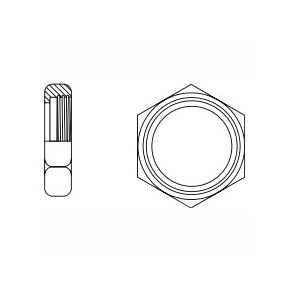 Picture of Alfa Laval 012350 2", 3" Width Across Flat, 304 Stainless Steel, Tri-Clamp Bevel Seat Nut