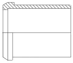 Picture of Alfa Laval L14A-2-316L-7 2", Plain Long Weld, 32 Microinch Mechanical Polished Inside/32 Microinch Polished Outside, 316L Stainless Steel, Bevel Seat, Ferrule