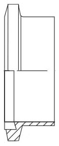 Picture of Alfa Laval 15TRFDC-3-316L-7 3", Threaded Short Weld, 32 Microinch Mechanical Polished Inside/32 Microinch Polished Outside, 316L Stainless Steel, DC, Ferrule