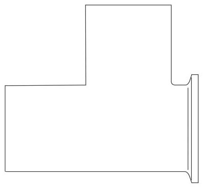 Picture of Alfa Laval B7WMSW-3 316L-PL TEE 3" x 3" x 3", Tri-Weld x Tri-Clamp x Tri-Weld, 20 Microinch Mechanical Polished Inside/32 Microinch Polished Outside, 316L Stainless Steel, Straight, Tee