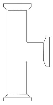 Picture of Alfa Laval B7MPS-1 1/2-316L-PL B-P 1-1/2" x 1-1/2" x 1-1/2", Tri-Clamp x Tri-Clamp x Tri-Clamp, 20 Microinch Mechanical Polished Inside/32 Microinch Polished Outside, 316L Stainless Steel, Short Outlet, Tee