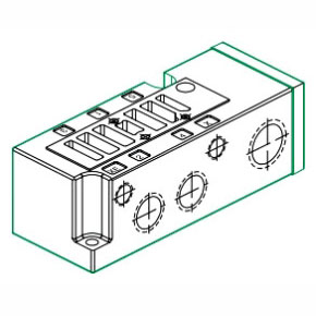 Picture of Numatics 203-1100 1/4" NPT, Individual, Base Assembly Kit for 2012 Solenoid Pilot Actuated Valve