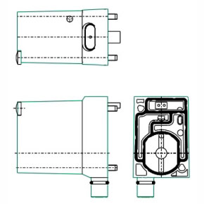 Picture of Numatics 236-356 24 VDC, 14 End, Push Non-Locking Override, Valve Solenoid Pilot Assembly