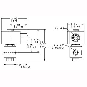 Picture of ASCO 8320G202AC120/60D - 1/4 X 3/32 3NC STAINL10.1/F W