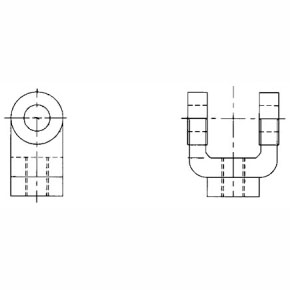 Picture of Numatics A500-301 7/16"-20 TPI, Rod Clevis for Position Feedback Actuator