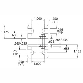 Picture of Numatics M129005 1.5" x 1.125" x 1.75", Pivot, Cylinder Mounting Bracket