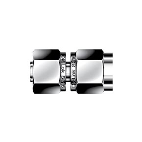 Picture of DK-Lok DAA2-2-S Tube to AN Tube, AN Adapter Tube Fitting - 1/8" x 1/8" Port, Double Ferrule, 316 Stainless Steel