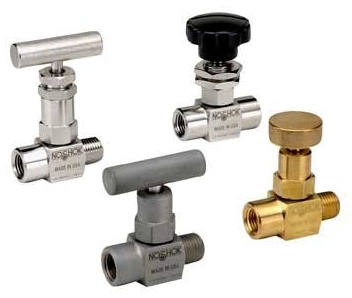 Picture of Noshok 101-MMC 1/8", MPT x MPT, 0.172" Orifice, 10000 PSI at 200 Deg F, Zinc Nickel Plated, Steel, Mini, Hard Seat, Needle Valve