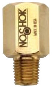 Picture of Noshok 1150-A 1/2" MPT, 1.875" L, 6000 PSI, Brass, Sintered, A Disc, Pressure Gauge Snubber