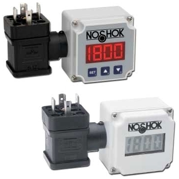 Picture of Noshok 1800-0 0.4" LCD, 4 to 20 mA, 32 to 122 Deg F, NEMA 4/4X/IP65, Attachable Loop-Powered, Digital, Pressure Transmitter Indicator