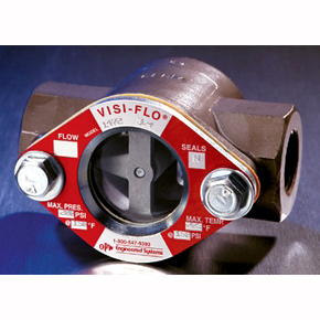 Picture of OPW 1571RSK-0042 3/8" x 3/8", FPT x FPT, 400 PSIG, 316 Stainless Steel Body, Brown Ryton Indicator, Fluorocarbon Seal, High Pressure/Temperature, Shielded, Propeller, Sight Flow Indicator